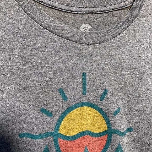 Men's Colorado LTD Gray Sun Logo T-Shirt NO SIZE TAG Crew Boho Sun Mountains - Picture 6 of 8